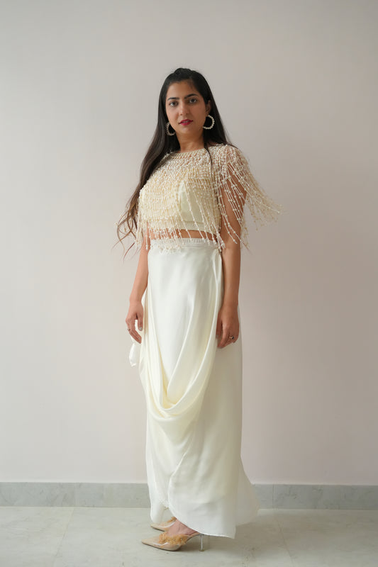 White cape indowestern - TBFO