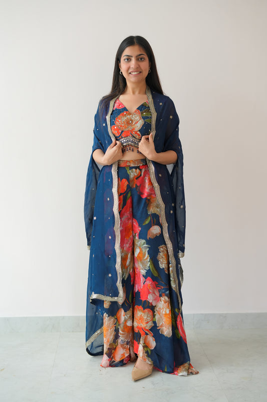 Floral indowestern