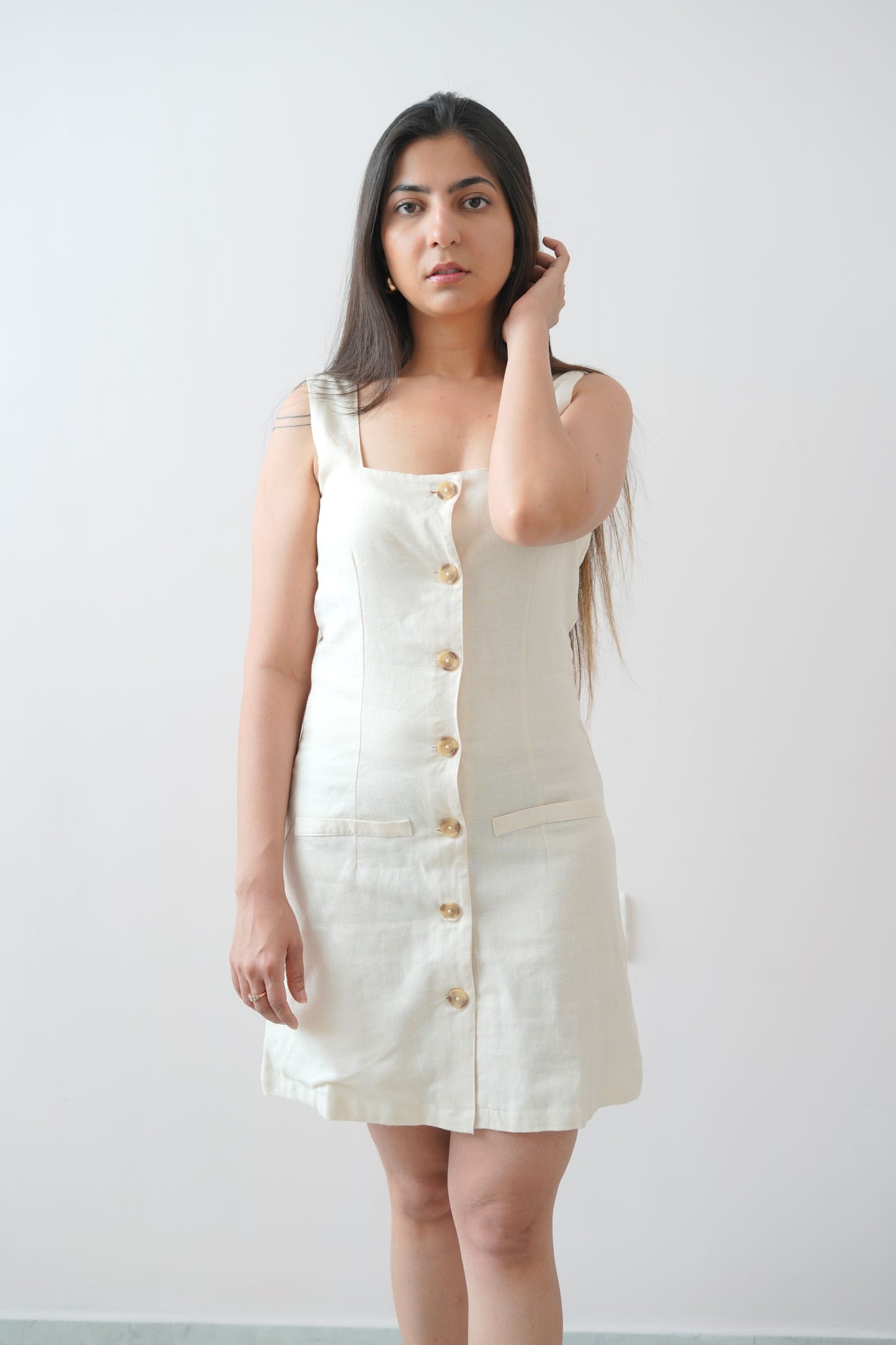 Linen short dress