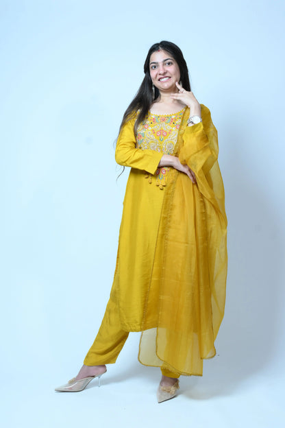 Pataudi festive set-yellow - TBFO