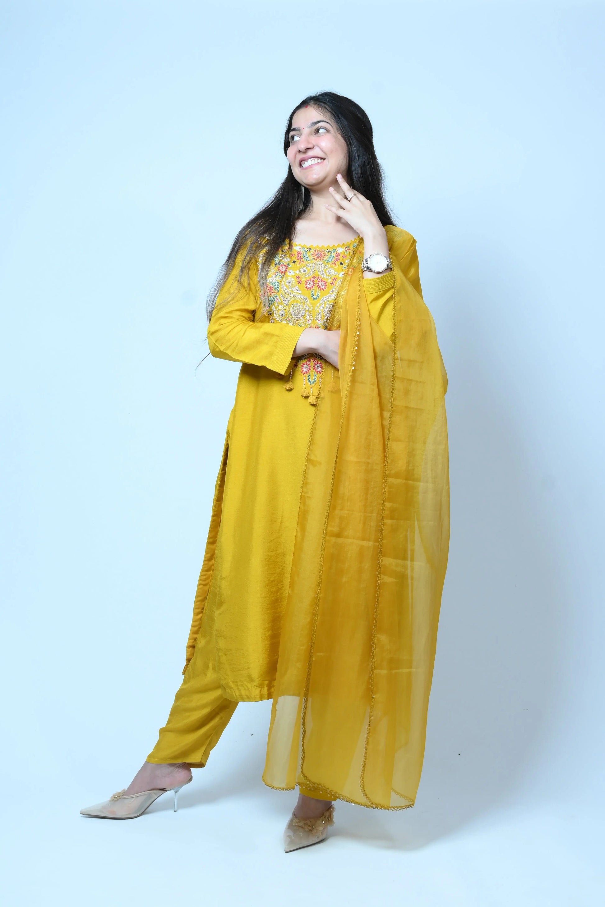 Pataudi festive set-yellow - TBFO