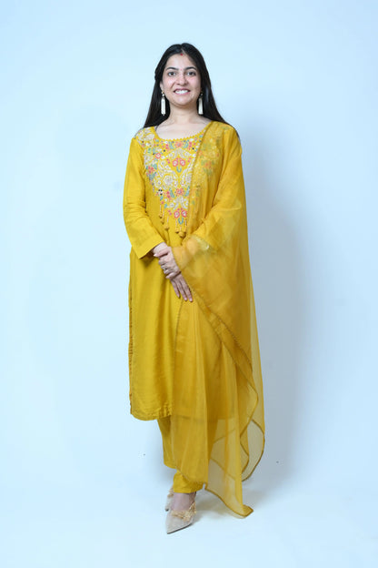 Pataudi festive set-yellow - TBFO