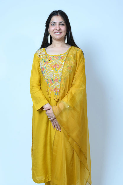 Pataudi festive set-yellow - TBFO