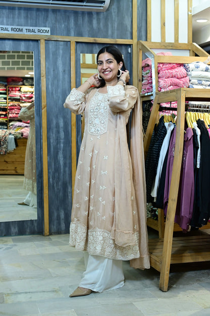 Peach anarkali set - TBFO